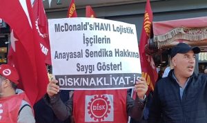 eskişehir'de işçiler mc donald's'ı boykota çağırdı