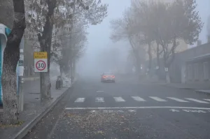 Kars'ta yoğun sis görüş mesafesini 3 metreye düşürdü