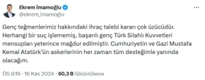 Ekrem İmamoğlu teğmenlerin ihraç talebine karşı çıktı