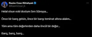 Rasim Ozan, Sırrı Süreyya'ya Soylu desteği verdi