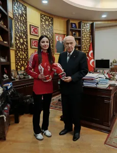 Bahçeli, Avrupa Kick Boks üçüncüsünü kabul etti