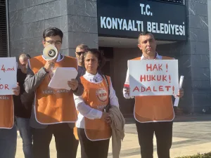 CHP'li belediyede eksik maaşlar protesto edildi