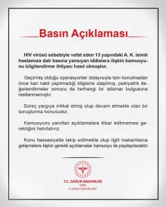 13 yaşındaki çocuk AIDS'ten hayatını kaybetti