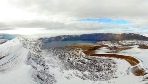 Nemrut Kalderası karla kaplandı