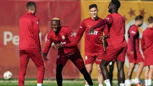 Galatasaray, Tottenham maçı öncesi Osimhen ile çalıştı