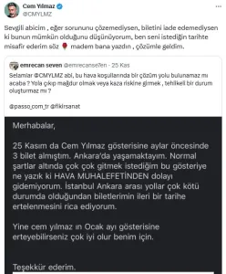 Cem Yılmaz, izleyicisinin talebine yanıt verdi