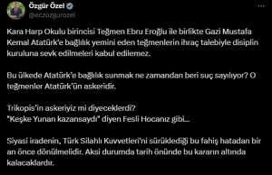 Özgür Özel, teğmenlerin disipline sevkine tepki gösterdi