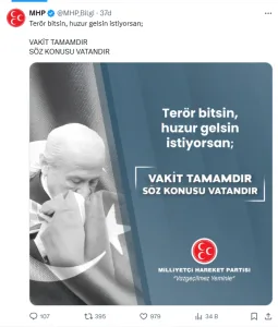 MHP yeni 'vakit tamamdı' mesajını paylaştı