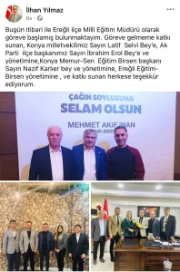 Milli Eğitim Müdürü AKP'lilere teşekkür etti