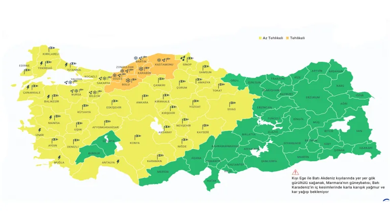 Meteoroloji kar yağışı uyarısında bulundu