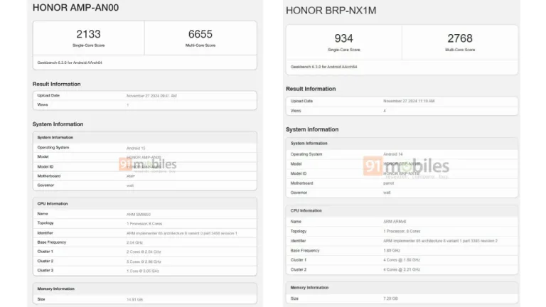 Honor 300 ve Magic 7 Lite performans testinde yüksek puanlar aldı