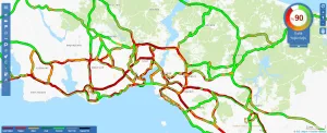 İstanbul'da trafik yoğunluğu yüzde 90'a ulaştı