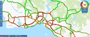 İstanbul'da mesai bitiminde trafik kilitlendi