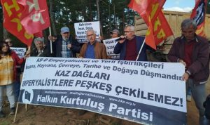 HKP, Kazdağları'ndaki ağaç katliamını protesto etti