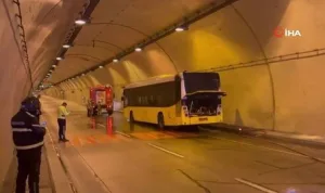 İstanbul'da İETT otobüsü yangın çıkardı