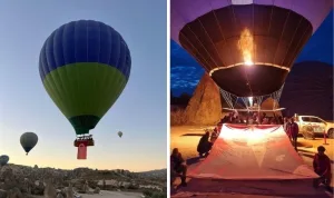 Sıcak hava balonları Atatürk için havalandı