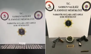 Samsun'da uyuşturucu ve silah operasyonu düzenlendi