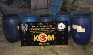 Malatya'da kaçak içki operasyonunda 9 gözaltı