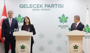 DEM Parti Ahmet Davutoğlu'nu ziyaret etti, barış çağrısı yaptı