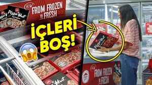 Pizza Hut, boş pizza kutularıyla dikkat çekiyor