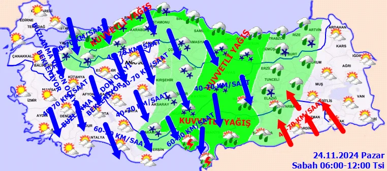 Meteoroloji 49 il için kar ve sağanak uyarısı yapıyor