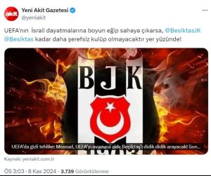 Beşiktaş, Yeni Akit'in haberine sert yanıt verdi