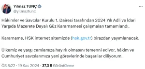 Adalet Bakanı Tunç, yargıdaki Güz Kararnamesini duyurdu