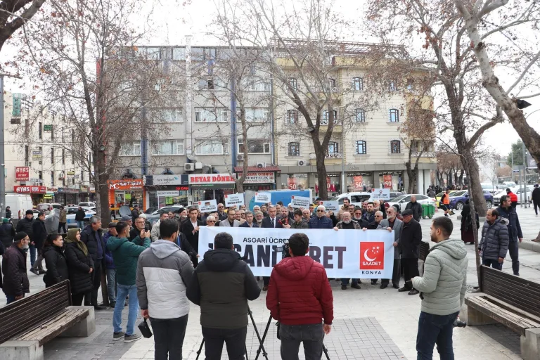 AKP kalesinde asgari ücret eylemi yapıldı