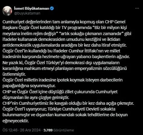 MHP Özgür Özel’i tehdit gibi uyardı