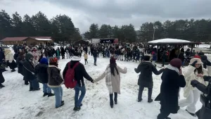 Abant'ta hamsi festivali 2 ton balık tüketildi