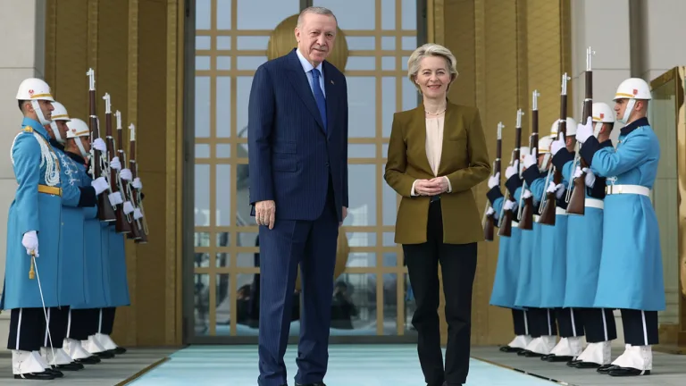 Erdoğan, Ursula von der Leyen'i kabul etti