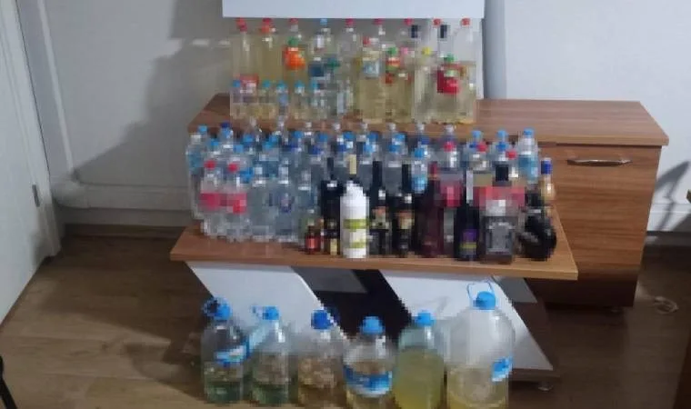 Yılbaşı öncesi 127 litre sahte alkol ele geçirildi