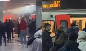 Ankara Batıkent metro istasyonunda yangın çıktı