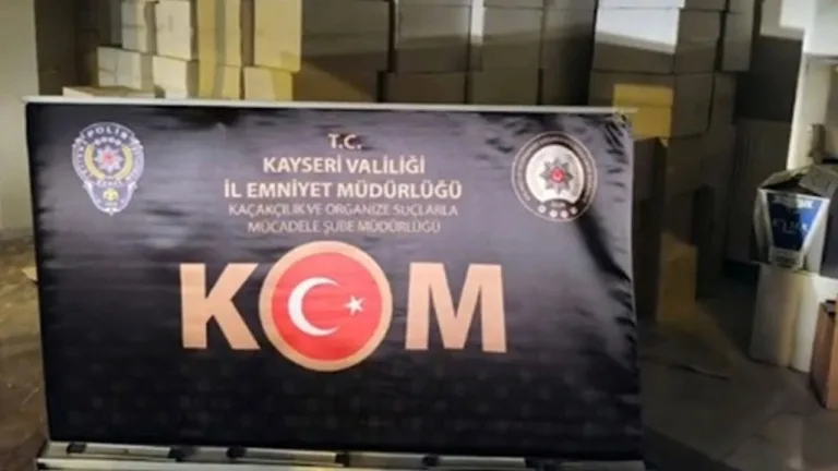 Kayseri'de sigara kaçakçılığına dev operasyon düzenlendi