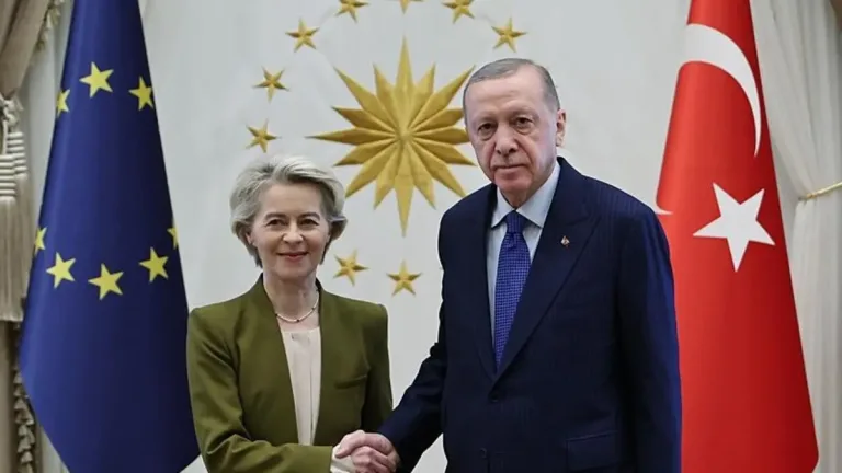 Başkan Erdoğan, AB Komisyonu Başkanı Von Der Leyen'i kabul etti