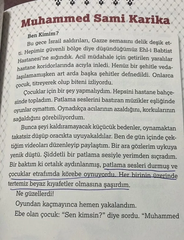 tügva çocuklara filistin savaşını anlatan kitap dağıttı