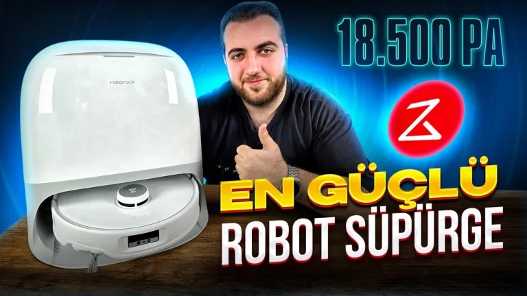 Roborock Qrevo Curv robot süpürge 18.500 Pa emiş gücüyle dikkat çekiyor