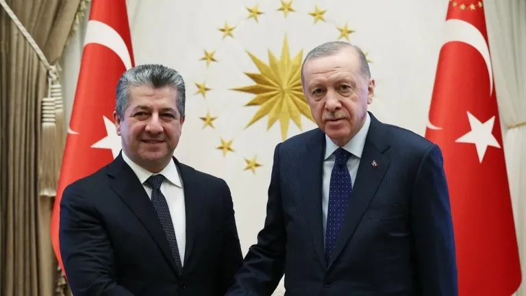 Erdoğan, IKBY Başbakanı Barzani'yi kabul etti