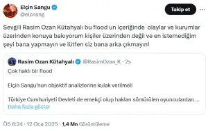 Elçin Sangu, Rasim Ozan Kütahyalı'ya destek istemedi