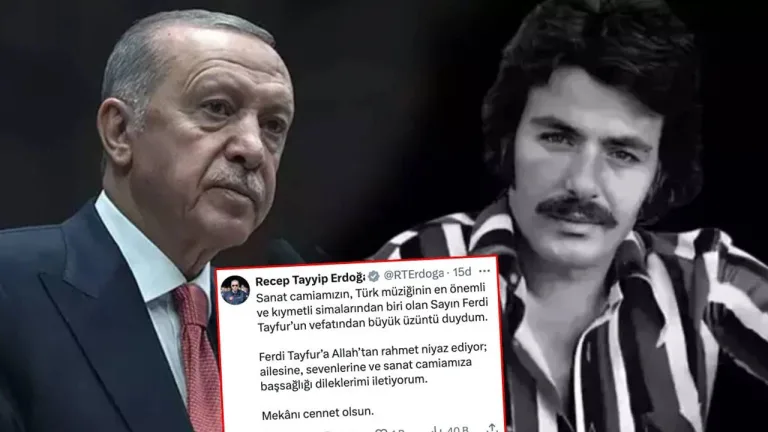 Erdoğan Ferdi Tayfur için başsağlığı mesajı yayımladı