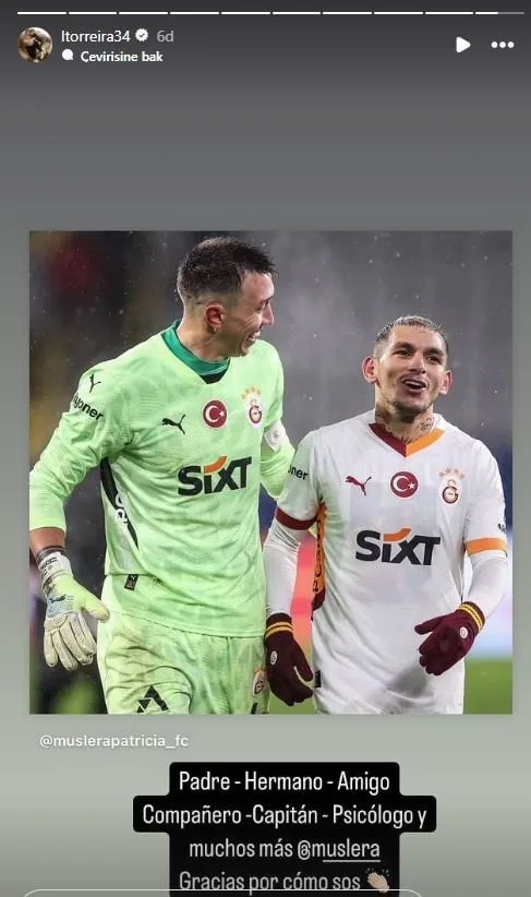 Torreira, Muslera ile dostluğunu paylaştı