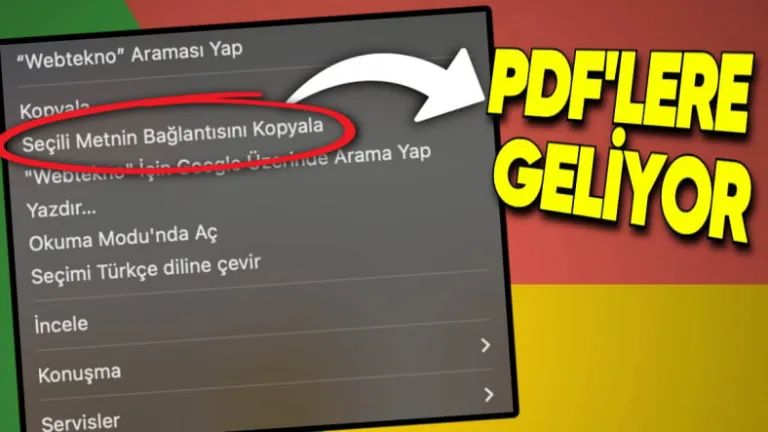 Google Chrome PDF'lerde metin bağlantısı oluşturmayı sağlıyor