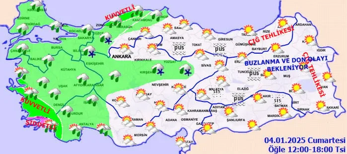 Meteoroloji 3 il için sarı ve turuncu uyarı yaptı