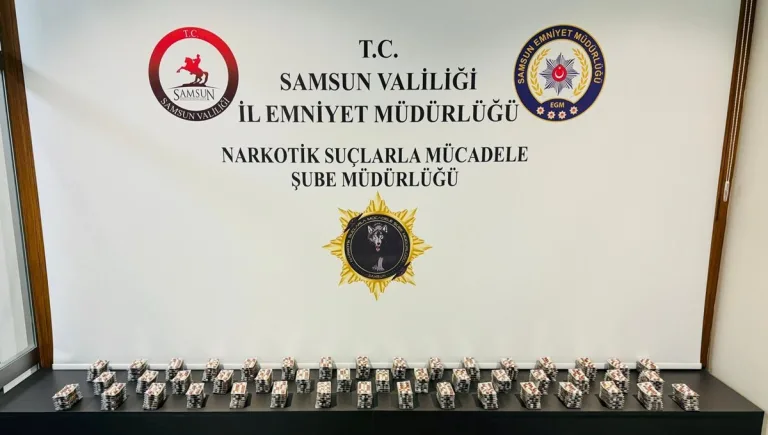 Samsun'da 7 bin 600 sentetik ecza ele geçirildi