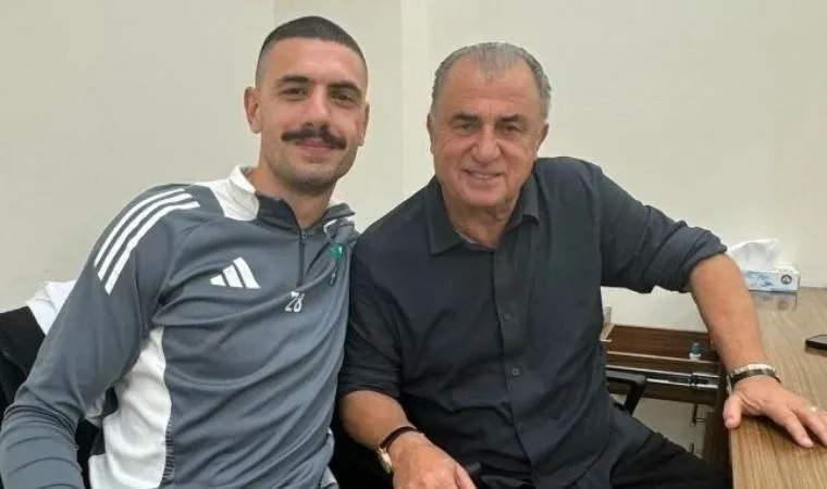 Merih Demiral, maç sonrası Fatih Terim ile buluştu