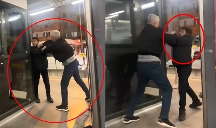 Bursa'da metro istasyonunda tekme ve yumruklu saldırı