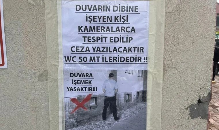 esnaftan duvara tuvalet yapan şahsa tepki