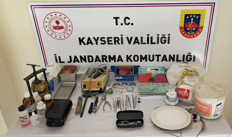 Sahte diş hekimi Kayseri'de yakalandı, muayenehane mühürlendi