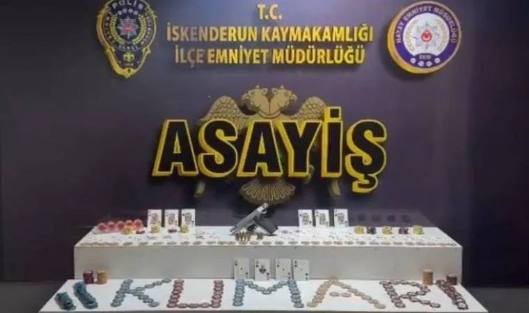 Hatay'da kumar baskınında 14 kişiye ceza