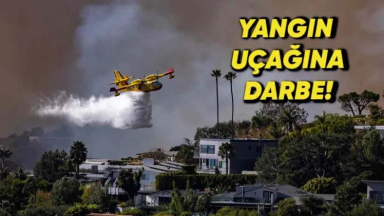 Los Angeles'te yangın söndürme uçağına drone çarptı